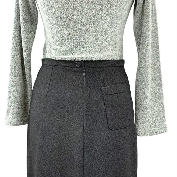 - STL Urban vintage gray side slit column maxi skirt - Size 6