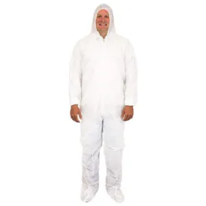 28G - White Coveralls – HOOD & BOOTS
