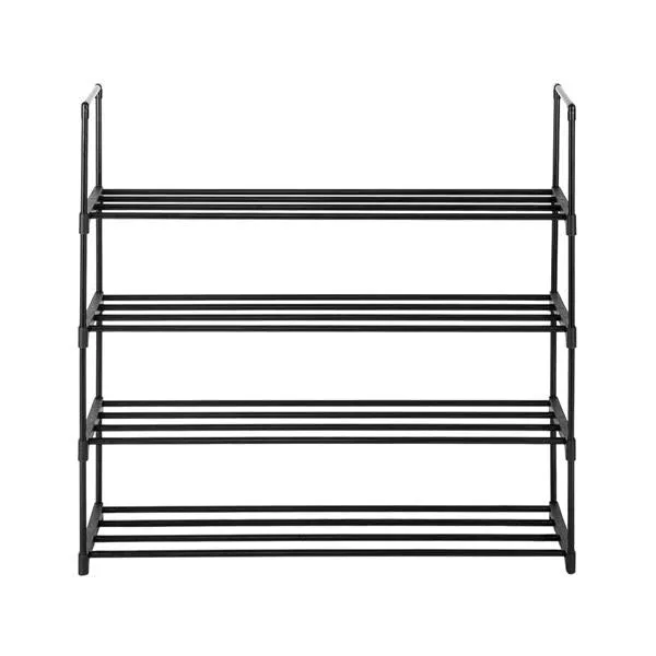 4-Tier Shoe Rack Organizer - Black