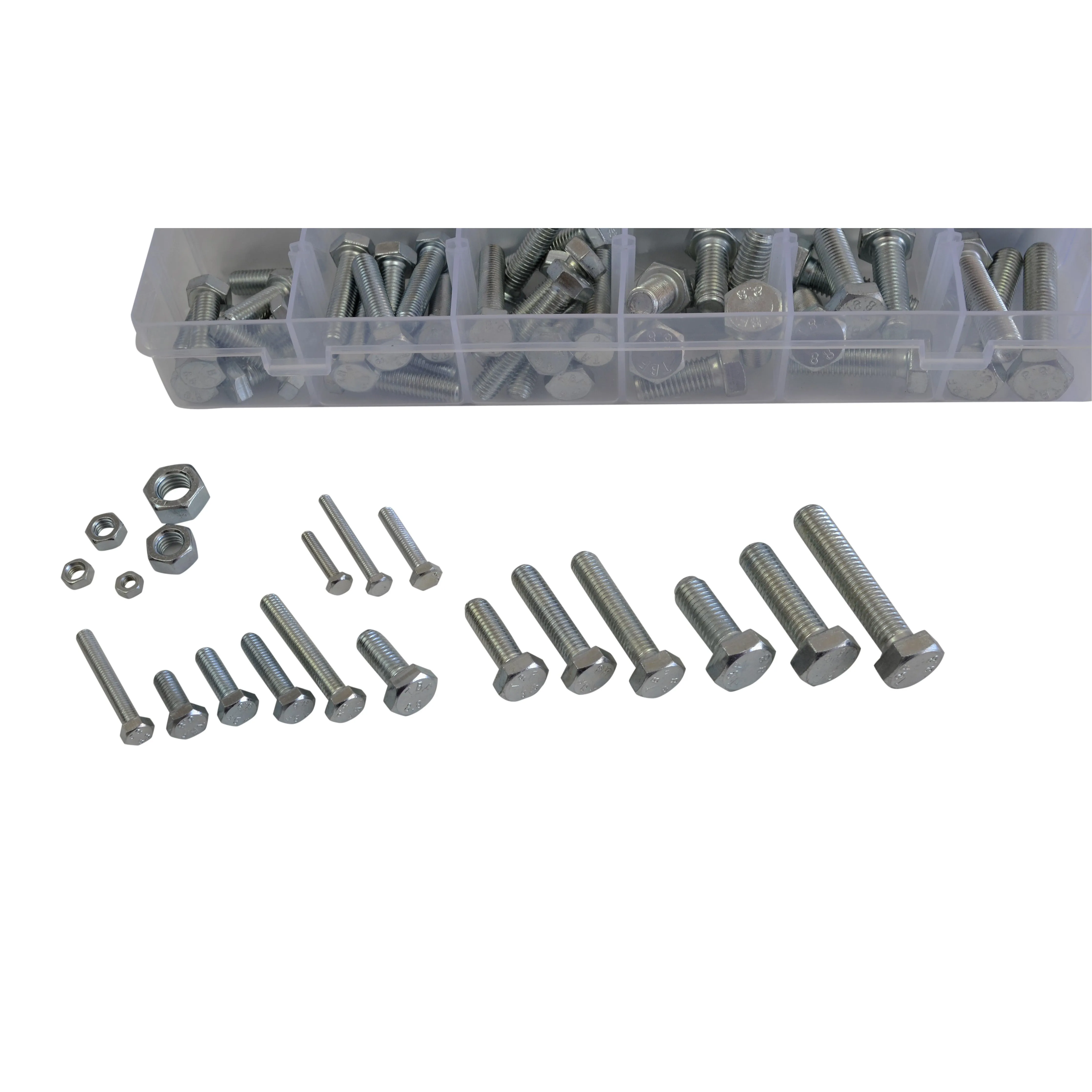 424pc High Tensile Metric Nut and Bolt Grab Kit