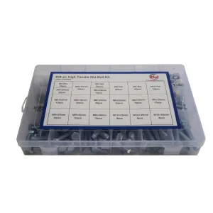 424pc High Tensile Metric Nut and Bolt Grab Kit