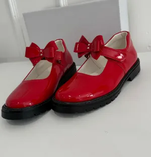 6258 Red School Shoe  - Chunky