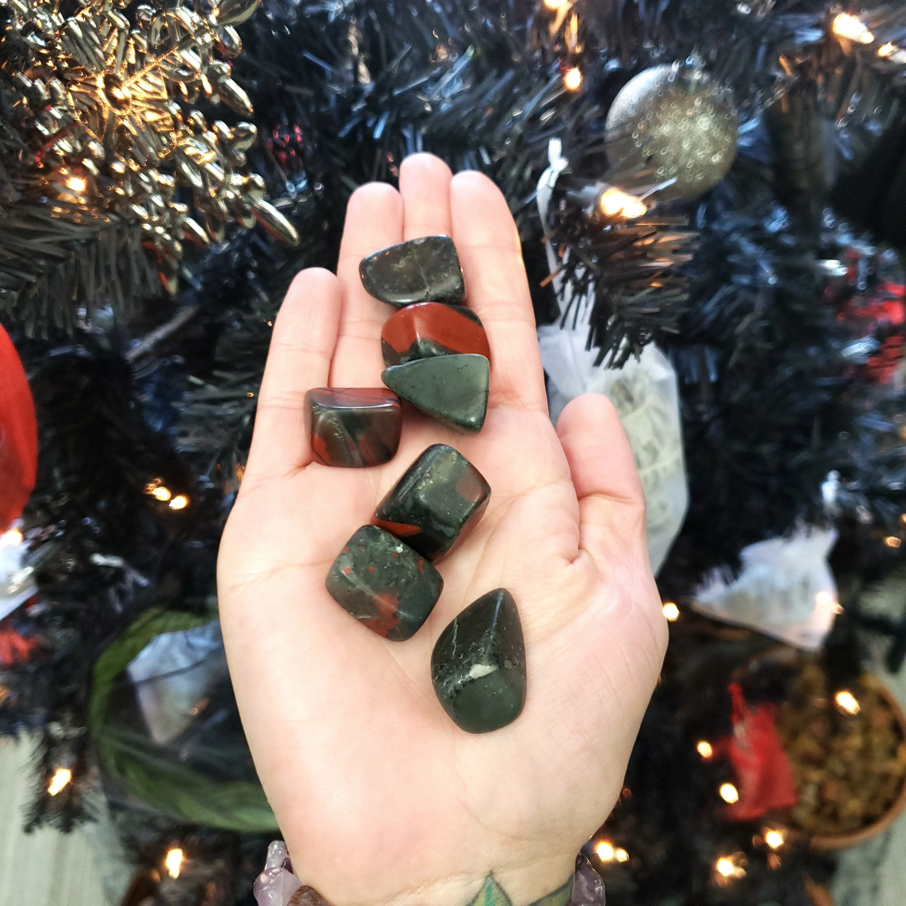 African Bloodstone Tumbled Stone