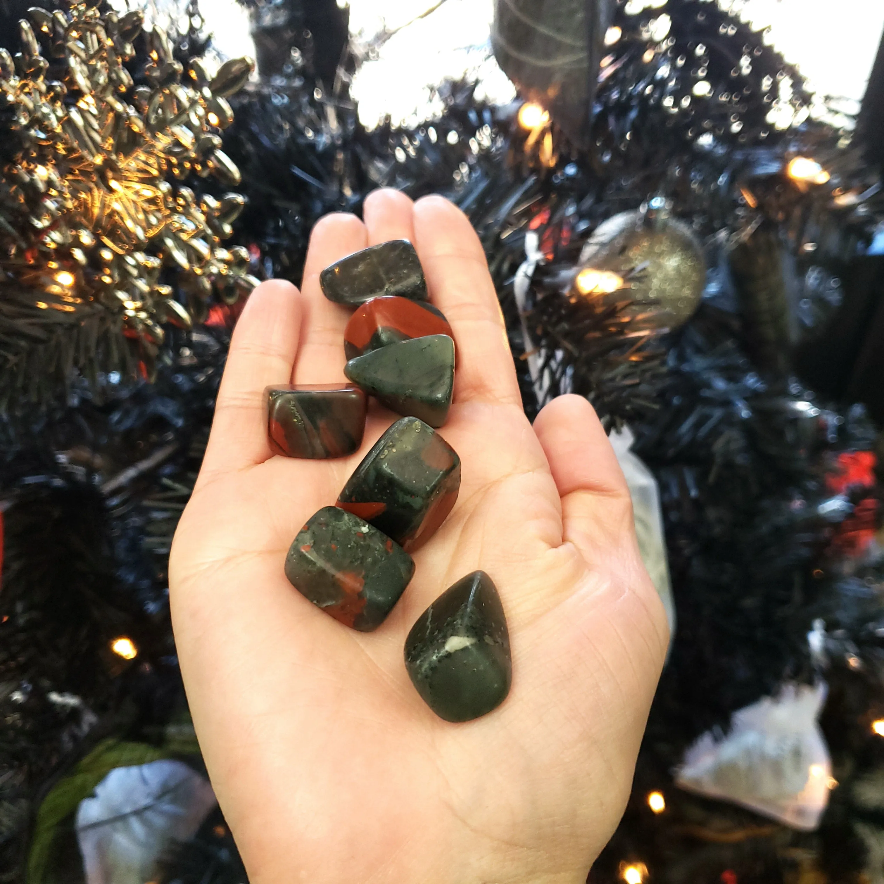 African Bloodstone Tumbled Stone
