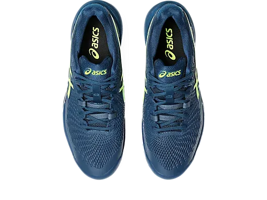 ASICS GEL RESOLUTION 9 MAKO BLUE/SAFETY YELLOW MEN'S TENNIS SHOE
