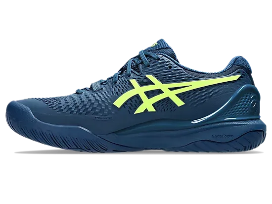 ASICS GEL RESOLUTION 9 MAKO BLUE/SAFETY YELLOW MEN'S TENNIS SHOE