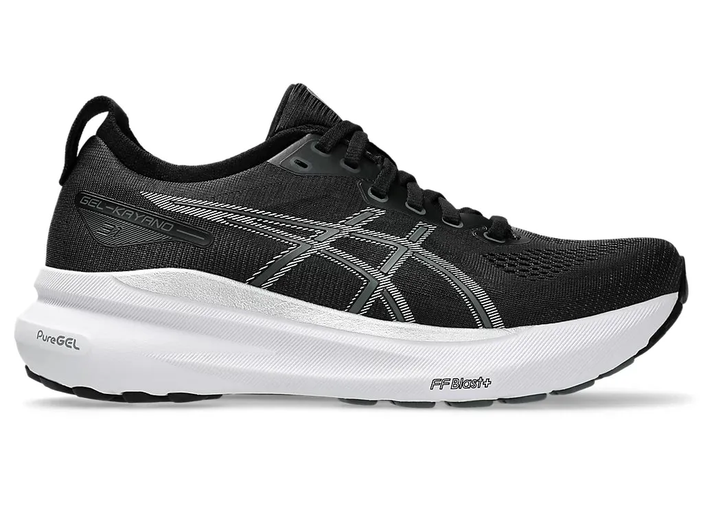 Asics Women's GEL-KAYANO 31 Narrow (2A) Running Shoes in Black/Pure Silver