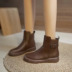 Autumn New Ankle Boots for Women Fashion Ladies Slip on Platform Shoes Winter Plus Velvet  Women's Chelsea Boots Botas De Mujer