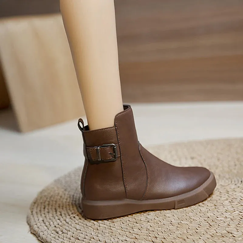 Autumn New Ankle Boots for Women Fashion Ladies Slip on Platform Shoes Winter Plus Velvet  Women's Chelsea Boots Botas De Mujer