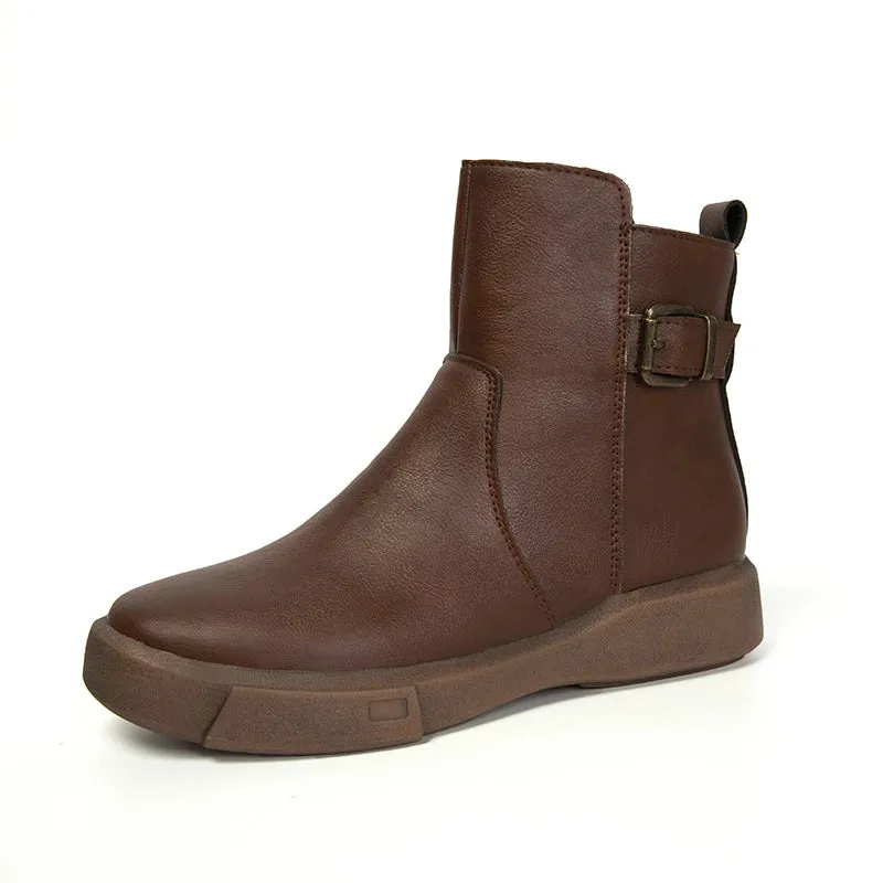 Autumn New Ankle Boots for Women Fashion Ladies Slip on Platform Shoes Winter Plus Velvet  Women's Chelsea Boots Botas De Mujer