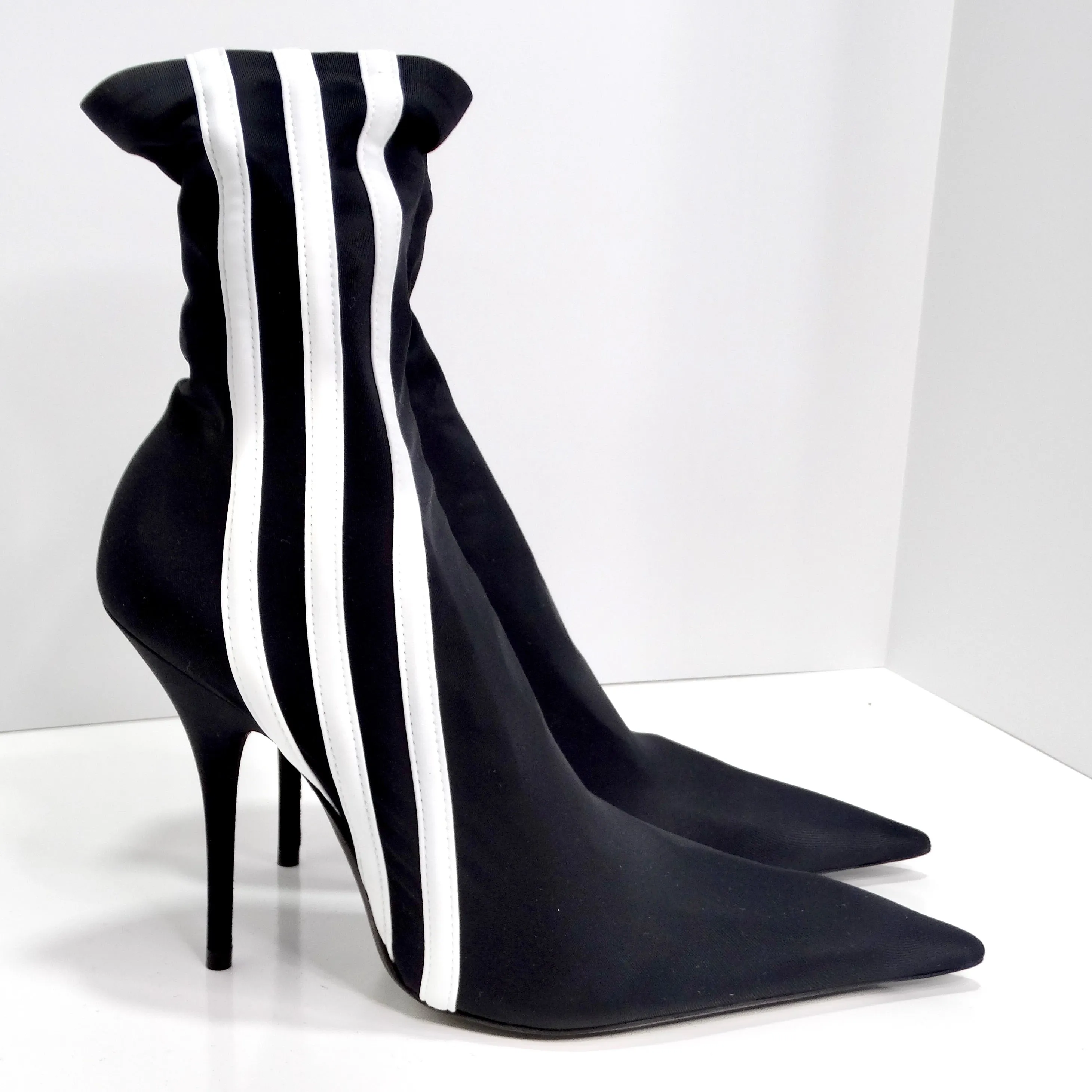Balenciaga X Adidas Knife 110 Spandex-Knit Ankle Boots