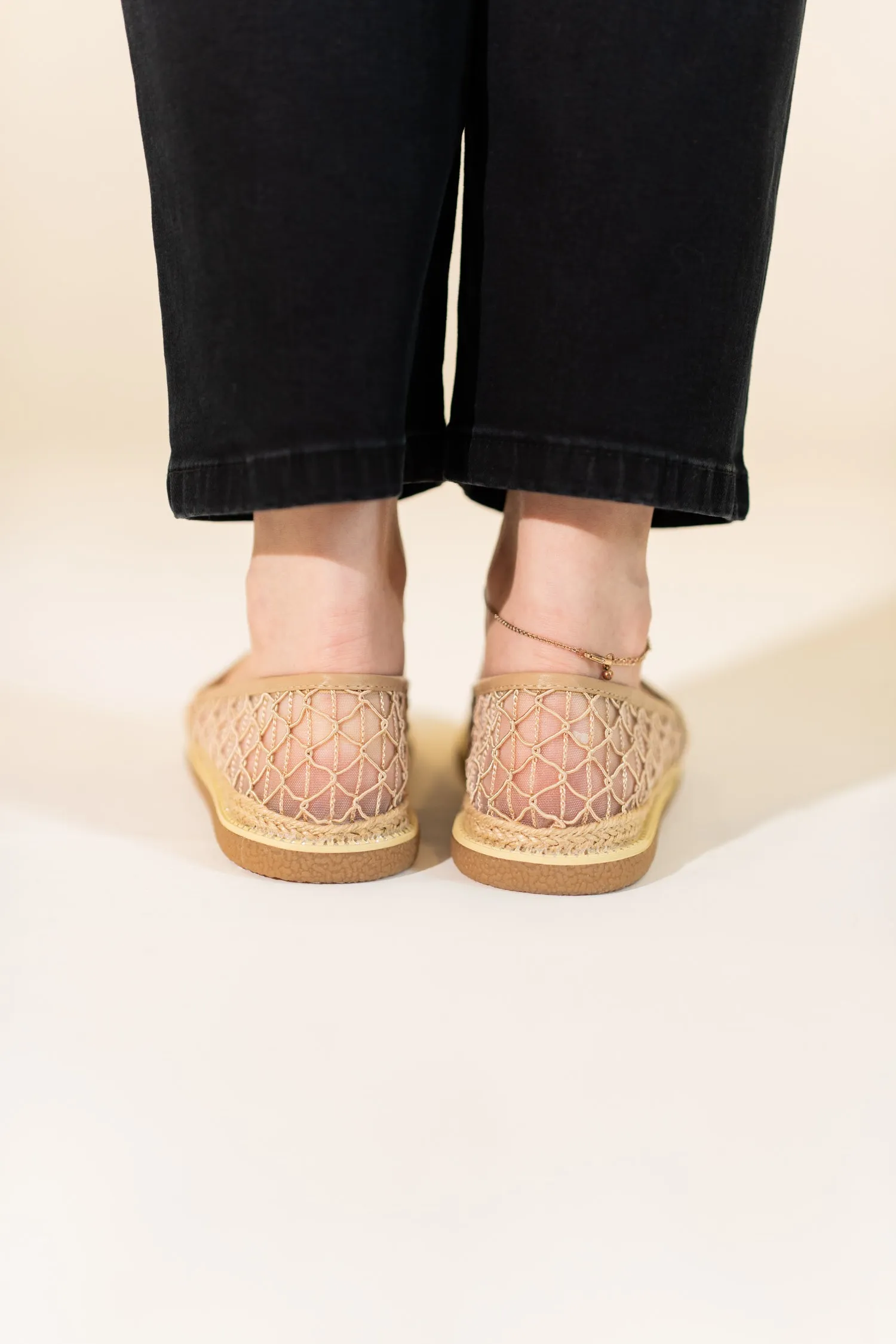 Beige Mesh ESPADRILLES LOAFERS