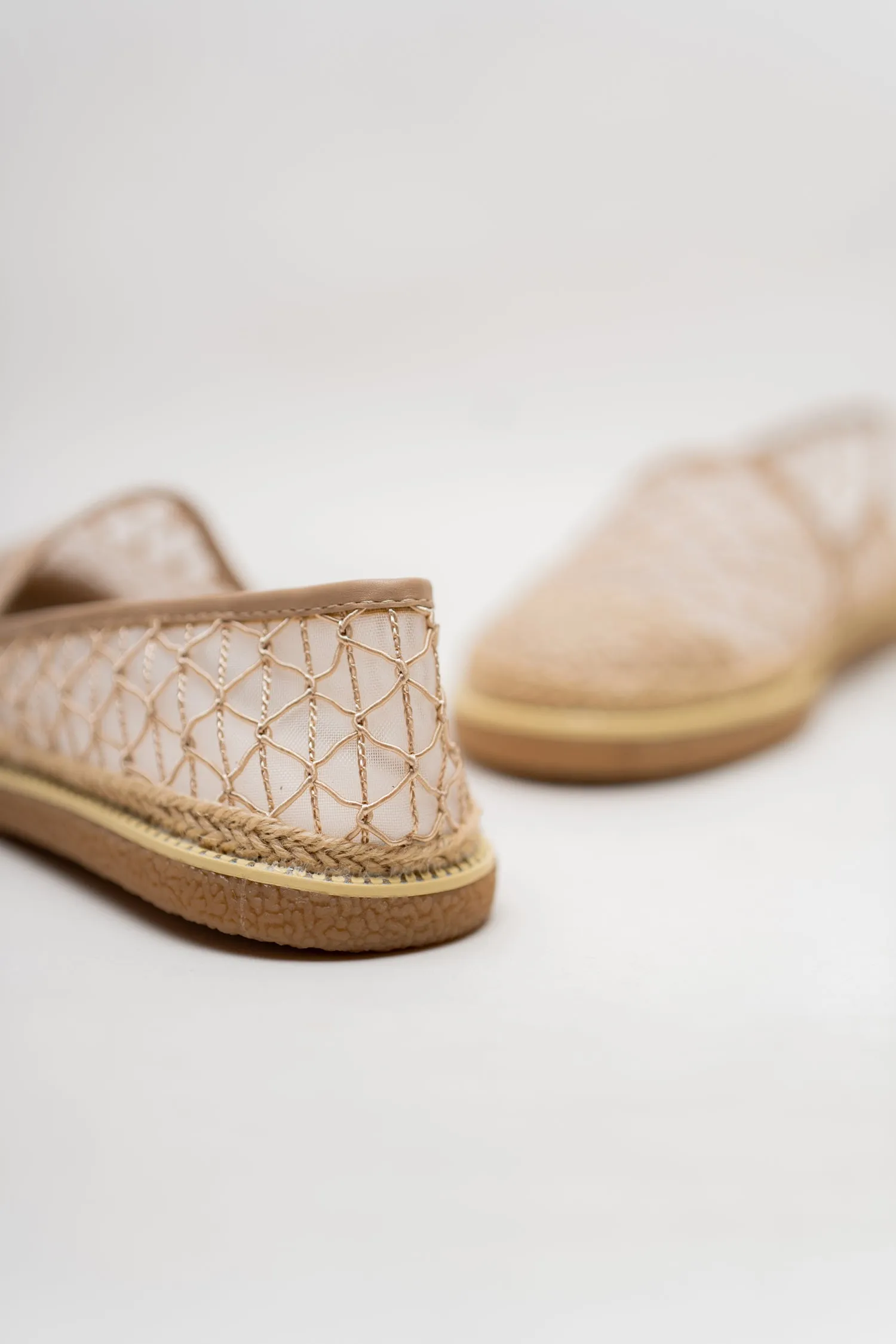 Beige Mesh ESPADRILLES LOAFERS