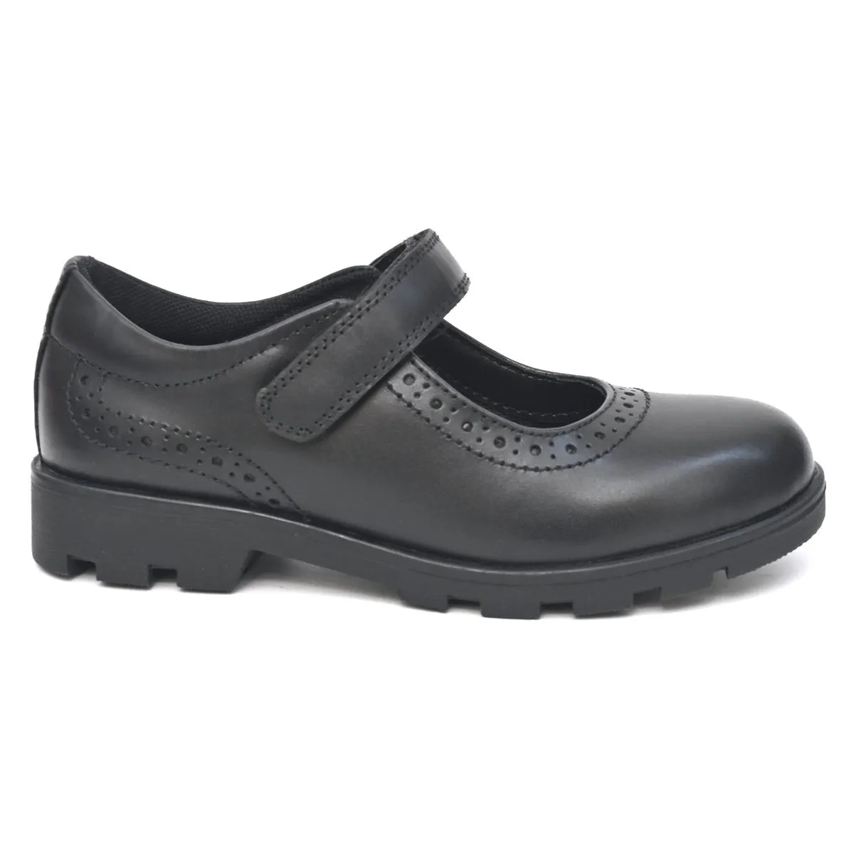 BELLA Genuine Leather Black Dual Size technology School Shoes