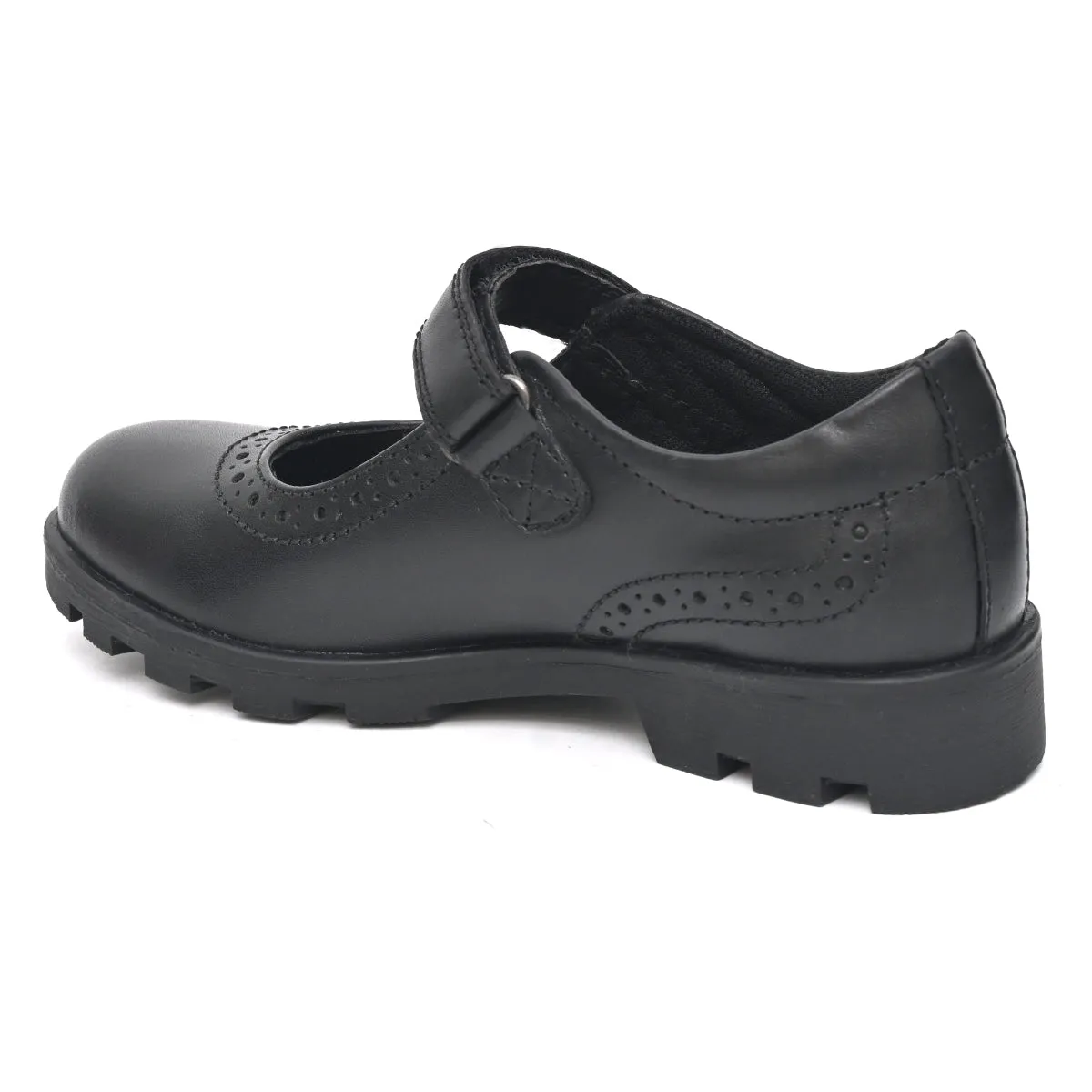 BELLA Genuine Leather Black Dual Size technology School Shoes