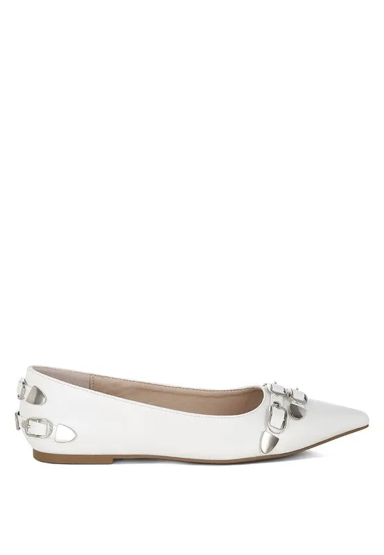 Belt Buckle Ballerina Flats