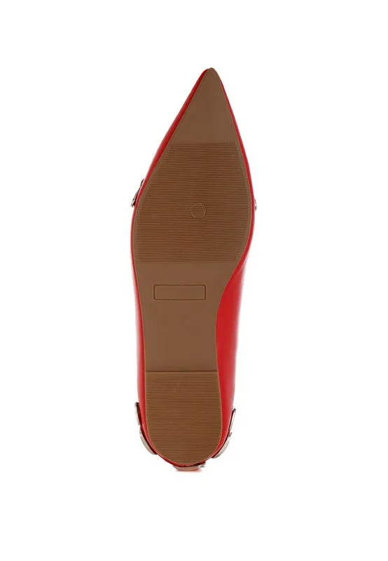 Belt Buckle Ballerina Flats
