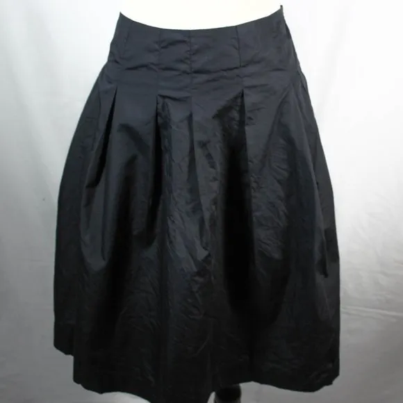 Black Banana Republic A Line Skirt Pleated Skirt with Pockets