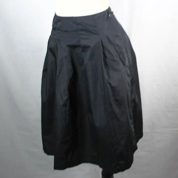 Black Banana Republic A Line Skirt Pleated Skirt with Pockets
