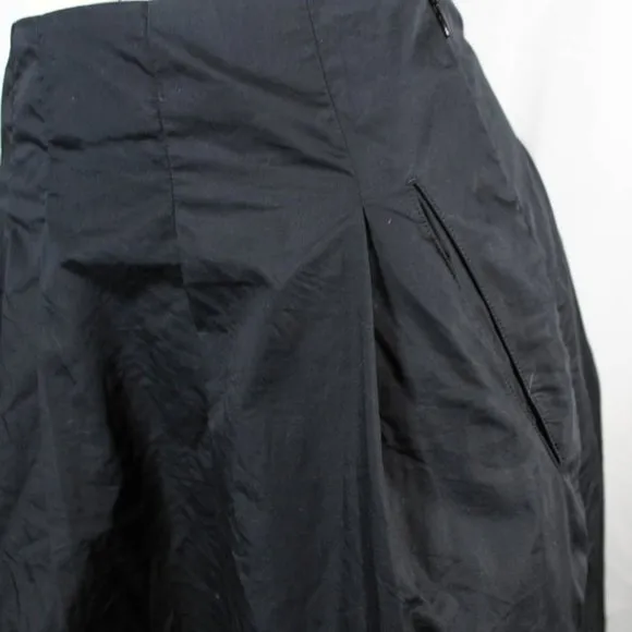 Black Banana Republic A Line Skirt Pleated Skirt with Pockets