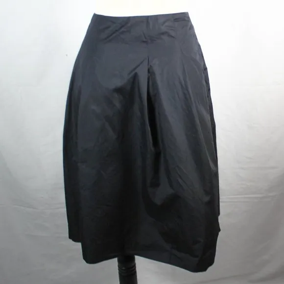 Black Banana Republic A Line Skirt Pleated Skirt with Pockets