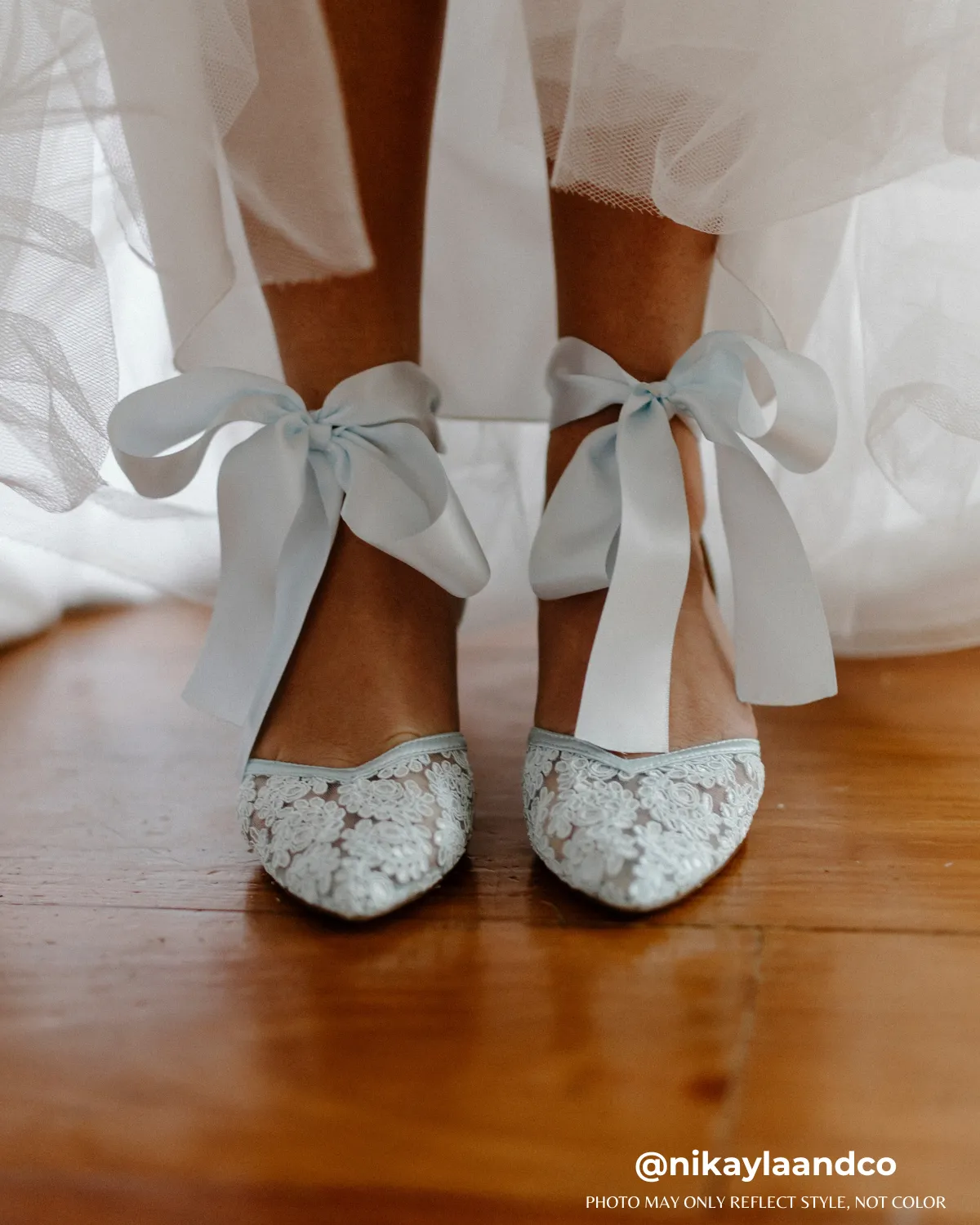Block Heel Lace Ankle Wrap Bridal Shoes