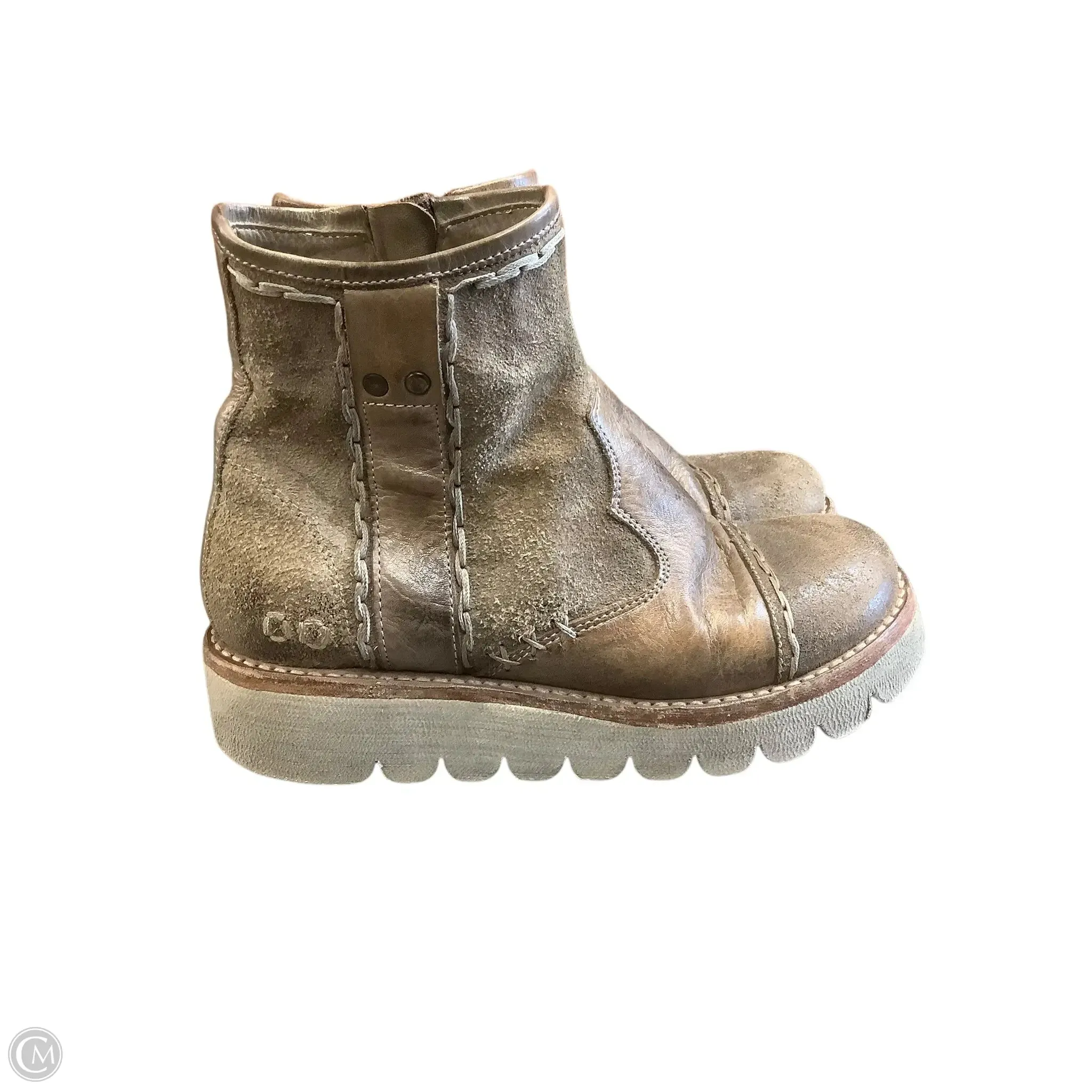 Boots Ankle Flats By Bed Stu In Cream, Size: 6.5