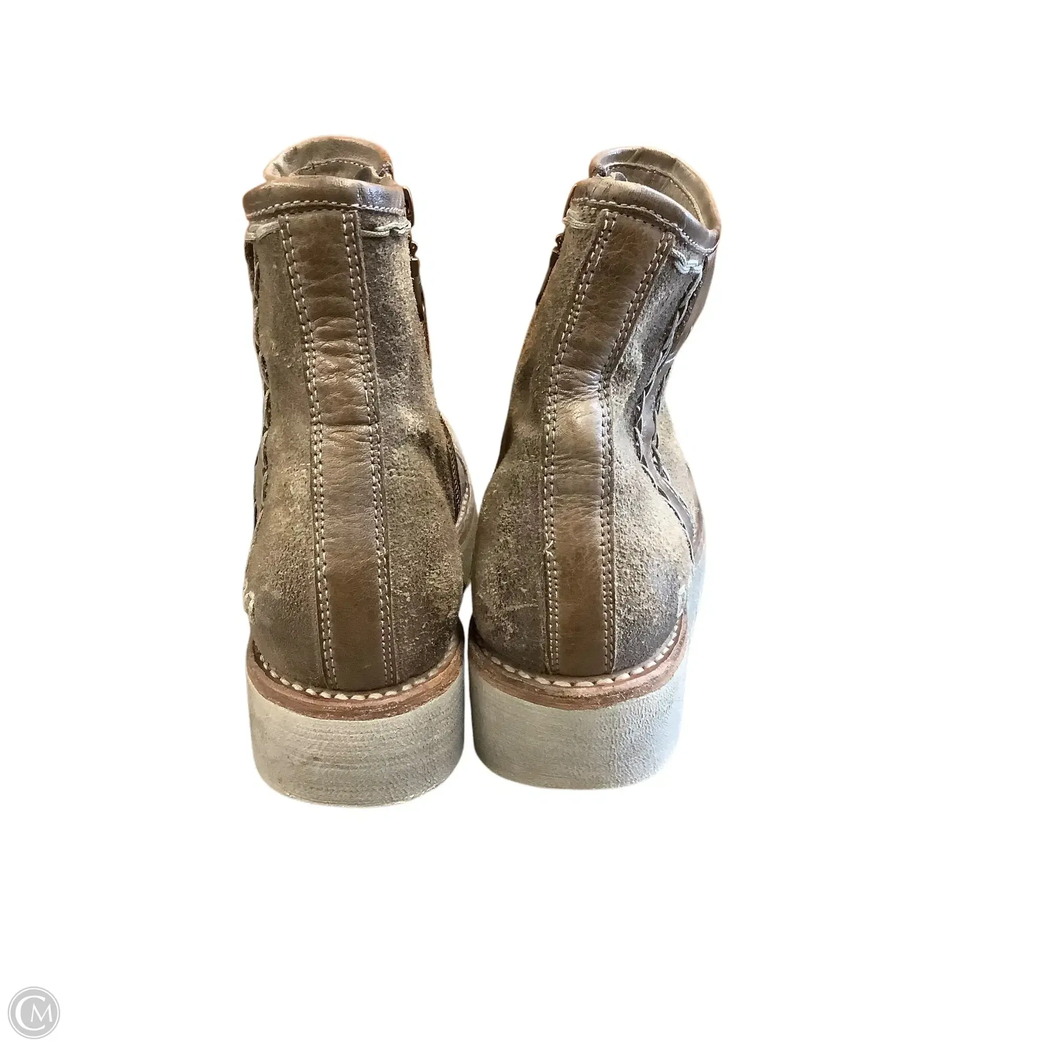 Boots Ankle Flats By Bed Stu In Cream, Size: 6.5