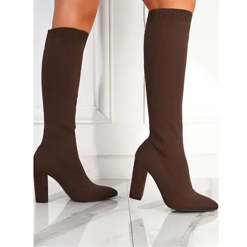 Boots Women Platform 10.5cm High Heels Stretch Knee Sock Boots Lady