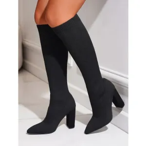 Boots Women Platform 10.5cm High Heels Stretch Knee Sock Boots Lady