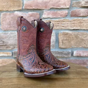 Boy’s Cogñac Floral Print Boots