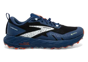 Brooks Cascadia 17 GTX (D Width) - Black/ Blue/ Firecracker (Mens)
