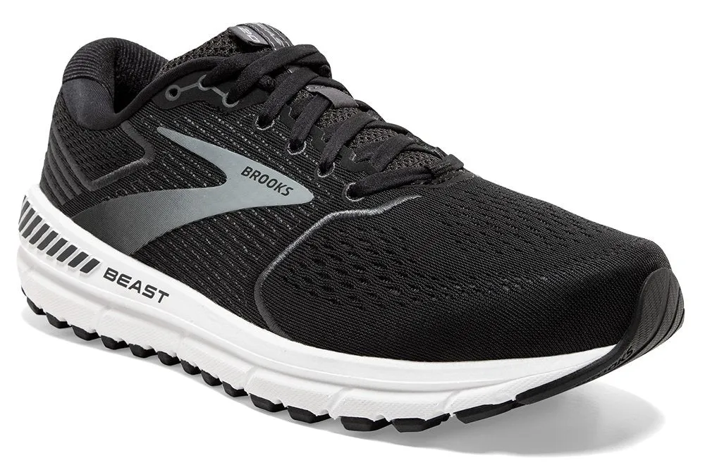 Brooks Men's Beast 20 Black Ebony Grey Stability Shoe
