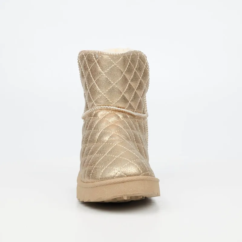 Butterfly Ankle Sleeper Boots - Gold