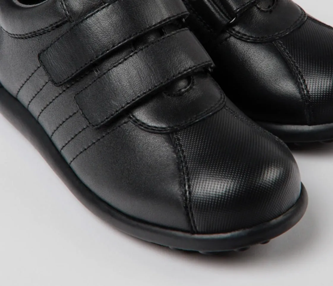 Camper Pelotas - Black Riptape School Shoe