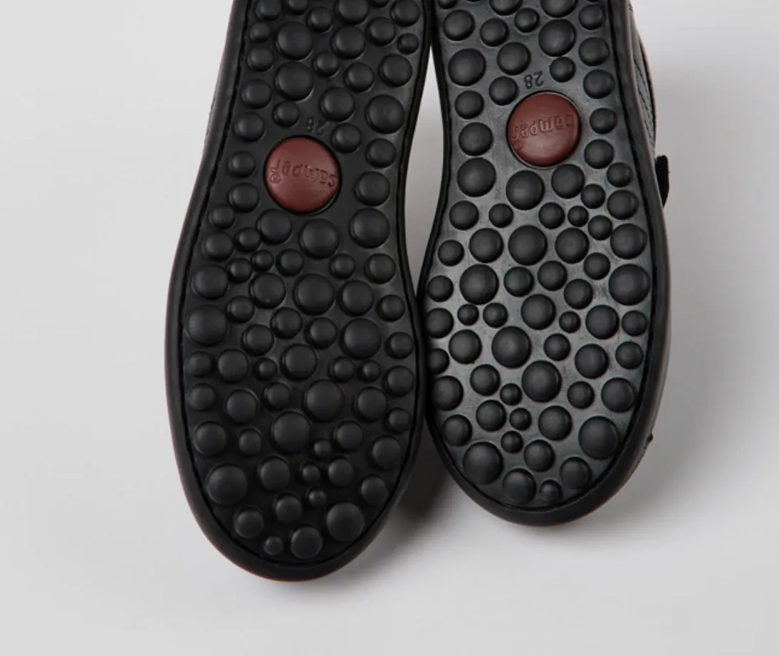 Camper Pelotas - Black Riptape School Shoe