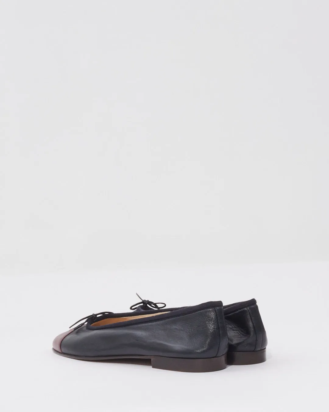 Chanel Black/Burgundy CC Ballerina Flats - 41