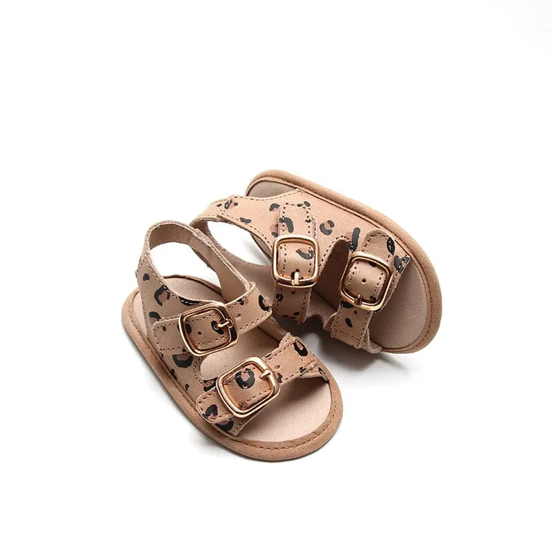 Cheetah- Summer Sandal - US Size 2-4 - Soft Sole
