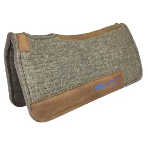 Chocolate Grey 100% Pressed Wool with Blue Stitching