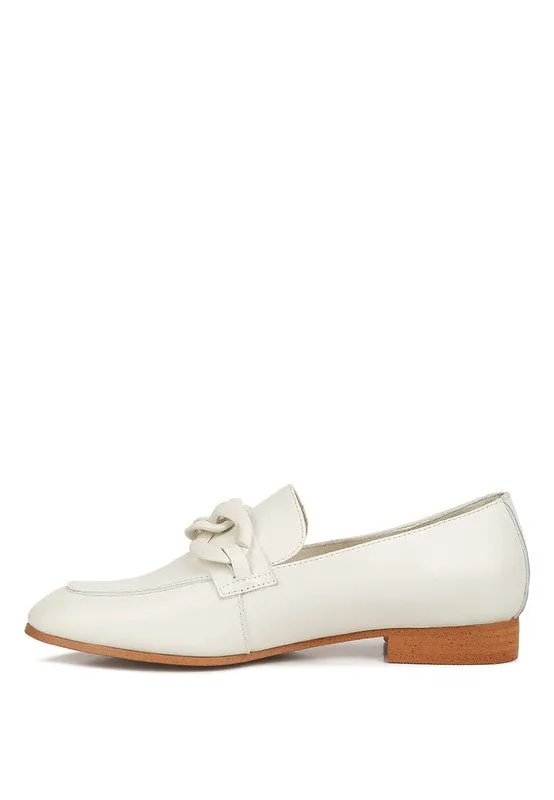 Chunky Chain Leather Loafers
