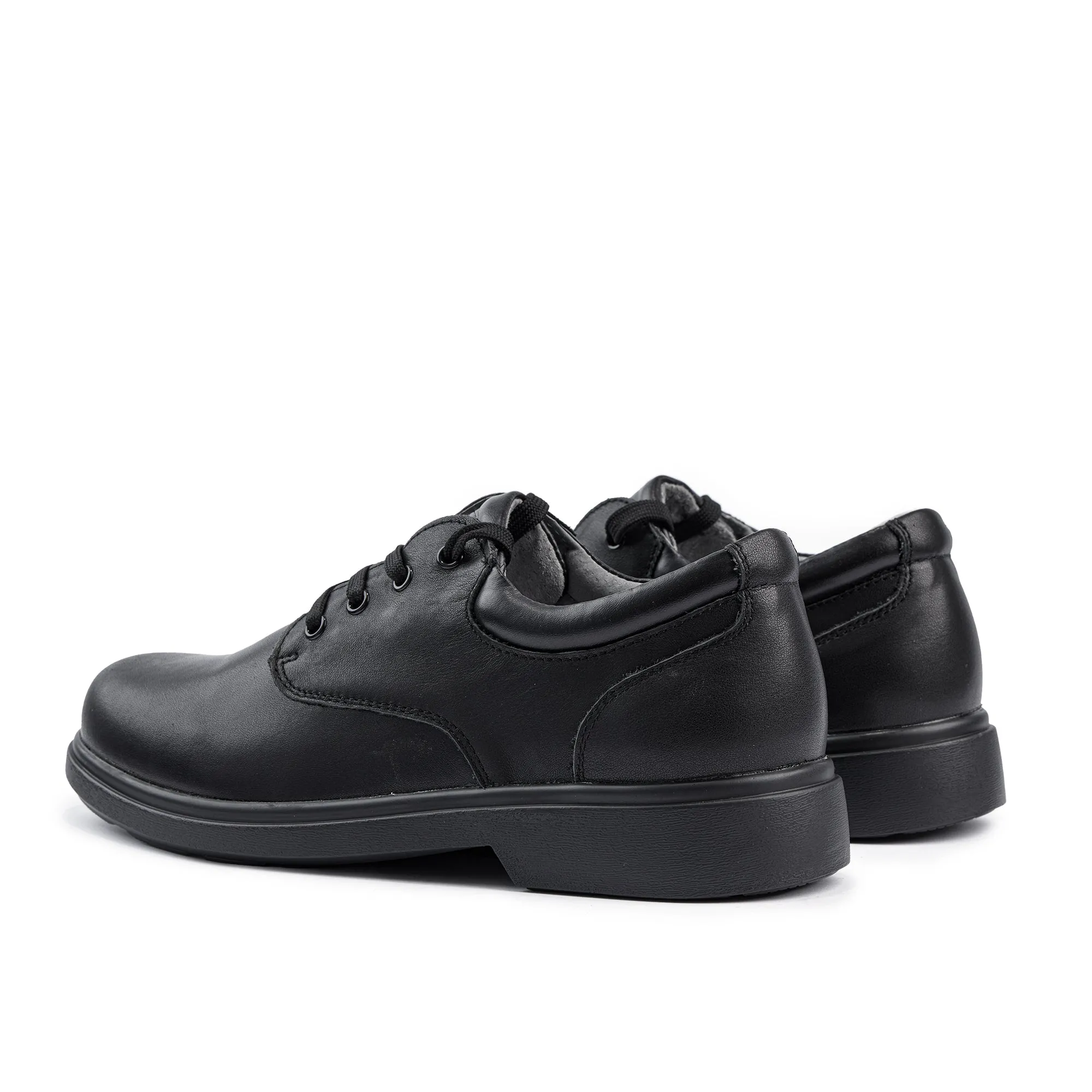Class Senior Lace School Shoes - Black