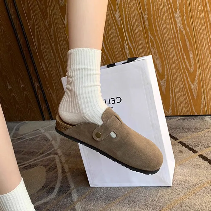 Closed front cork clogs for Women