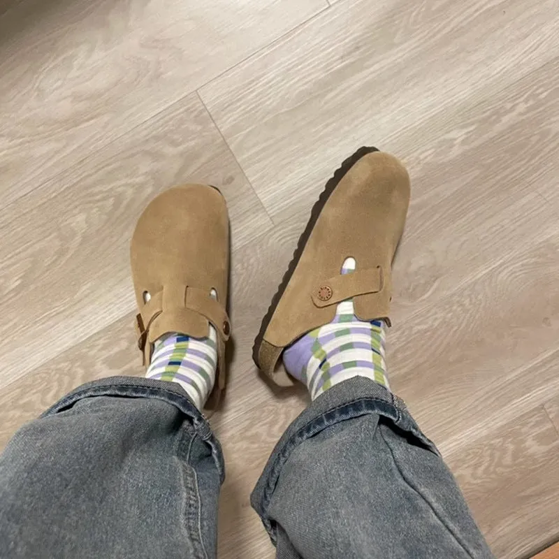 Closed front cork clogs for Women