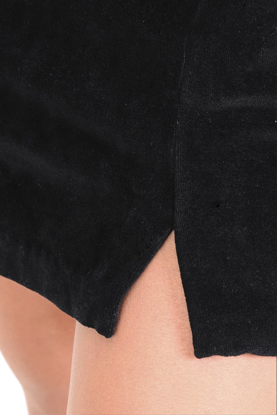 CLUBE BOSSA VELOUR Black Cotton Dress
