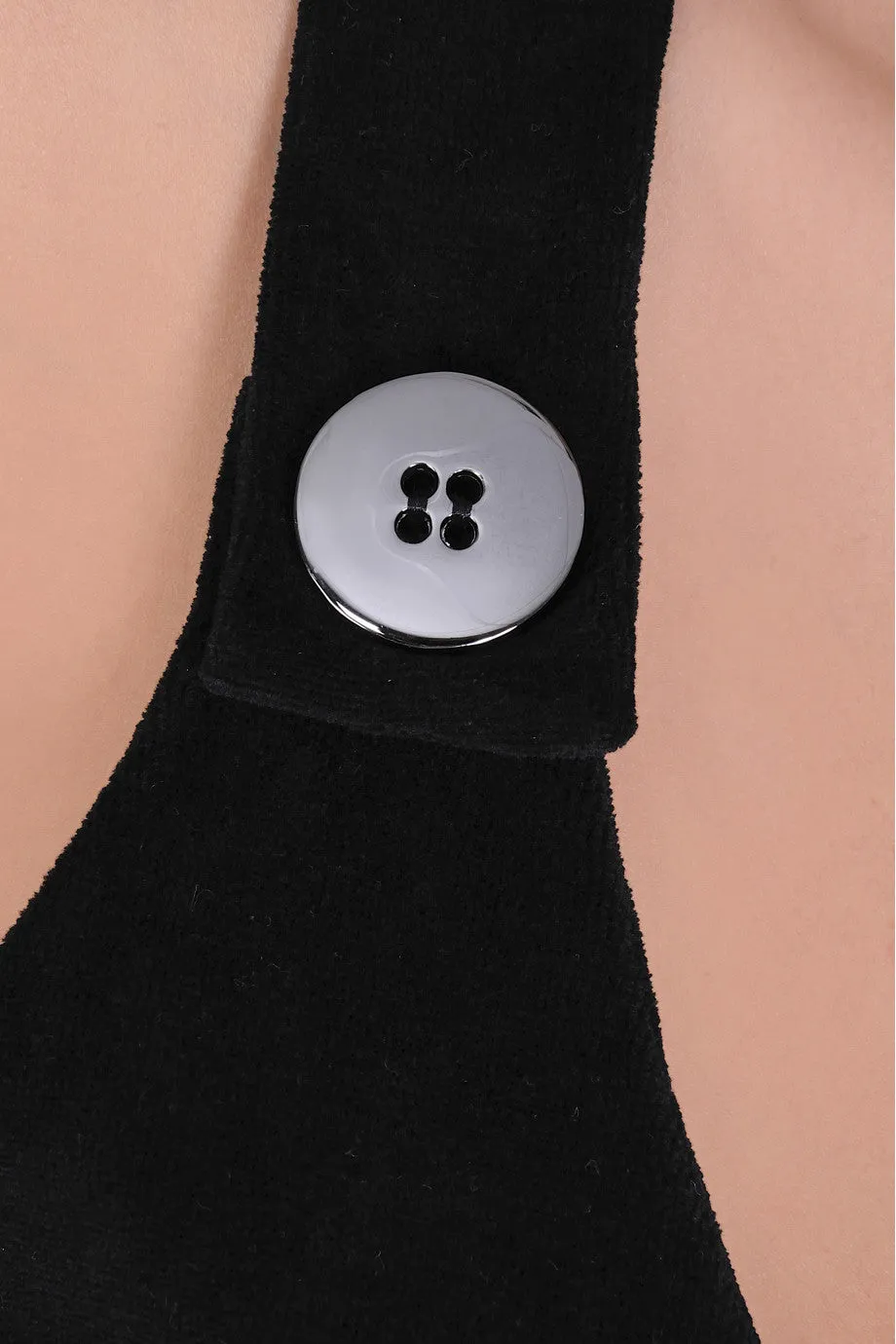 CLUBE BOSSA VELOUR Black Cotton Dress
