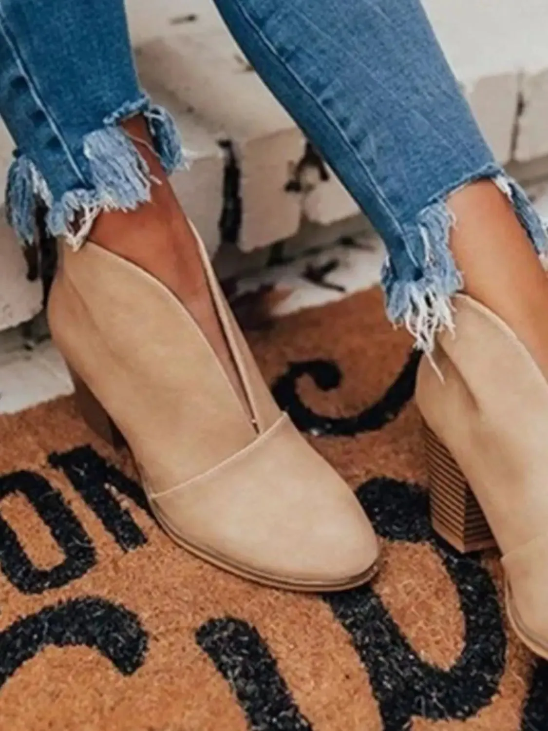 'Dulce' Chunky Heel Ankle Boots