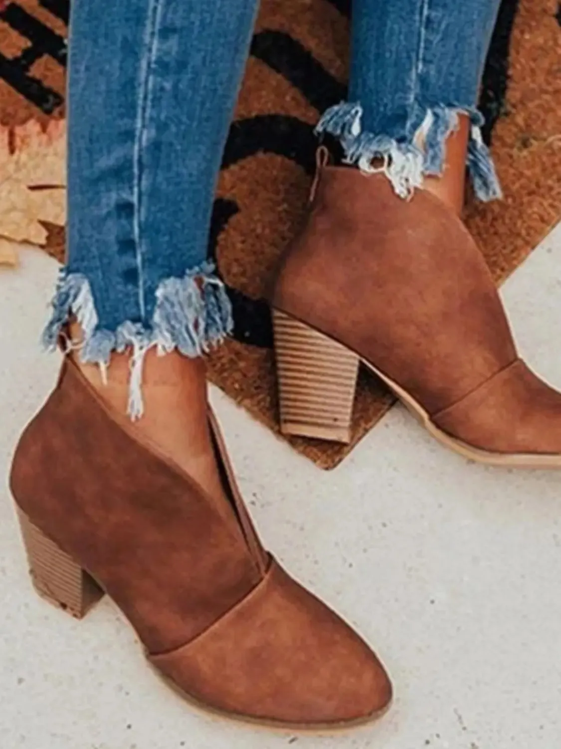 'Dulce' Chunky Heel Ankle Boots