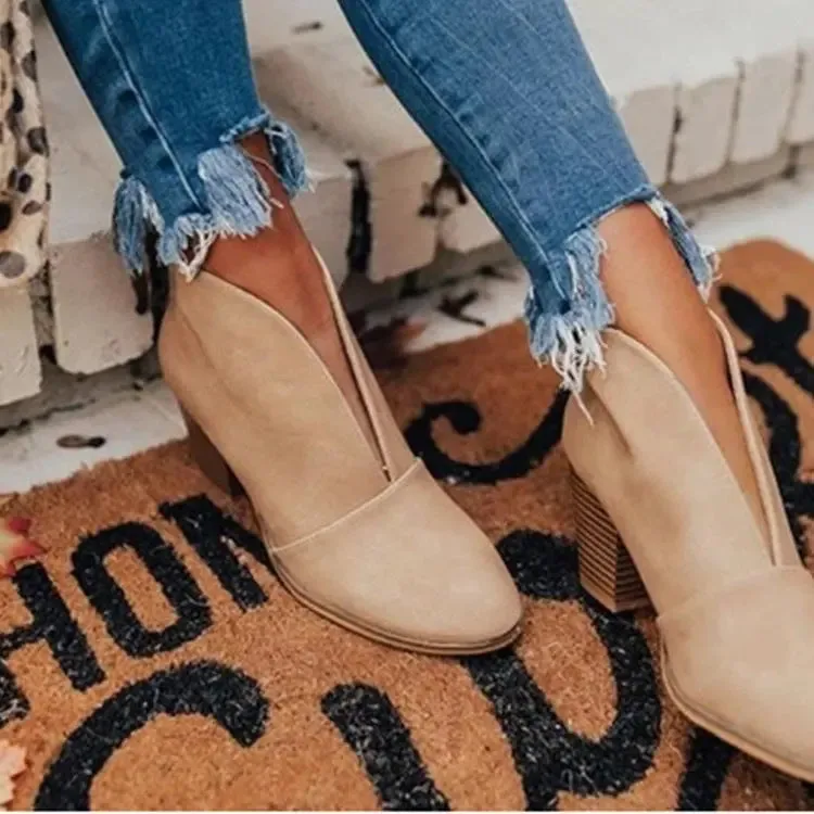 'Dulce' Chunky Heel Ankle Boots