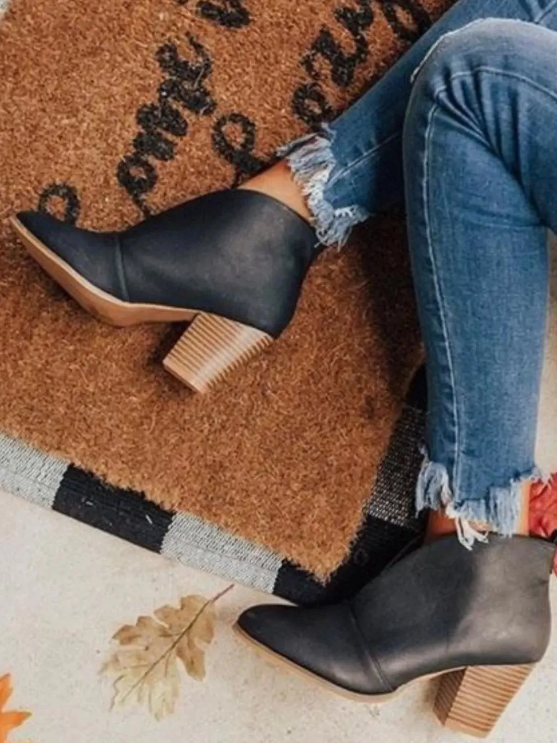 'Dulce' Chunky Heel Ankle Boots
