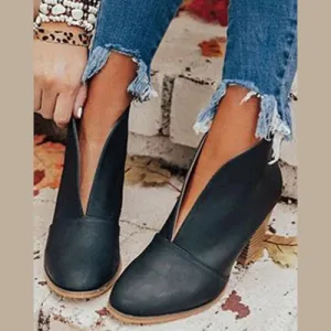 'Dulce' Chunky Heel Ankle Boots